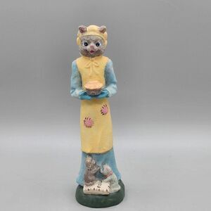 Tall Skinny Mrs. Cat Mother Baker Resin Figurine 5.75" Farm Country